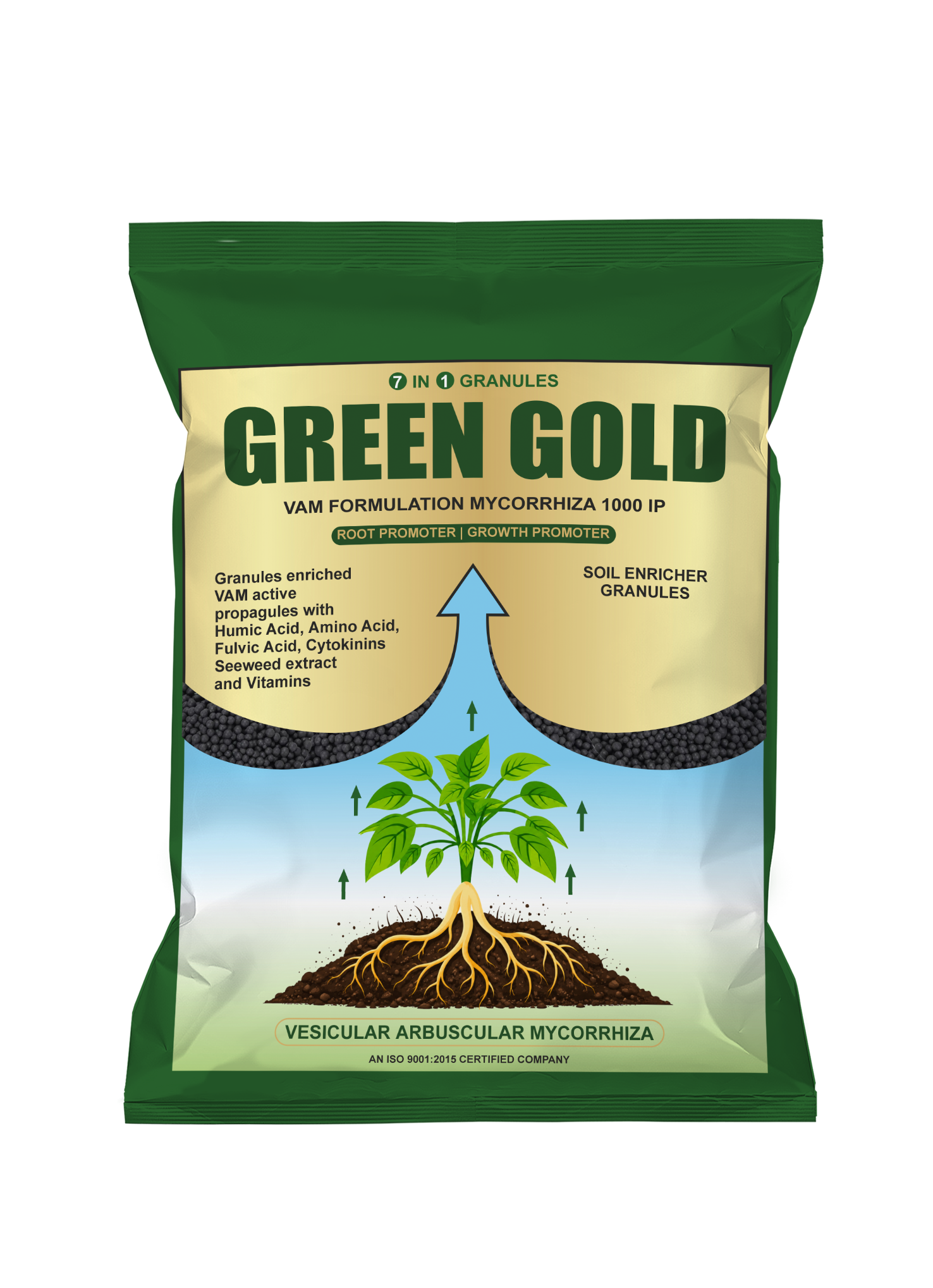 Green Gold (VAM Mycorrhiza 1000 IP 7-in-1 Granular Fertilizer)